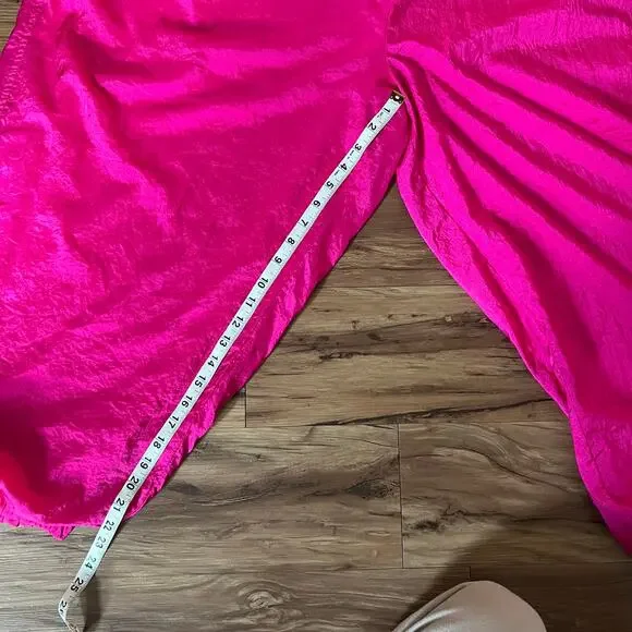 Vintage Plus Size Hot Pink Milano SportII Size 3X Shiny Windbreaker Track Pants - Picture 6 of 6